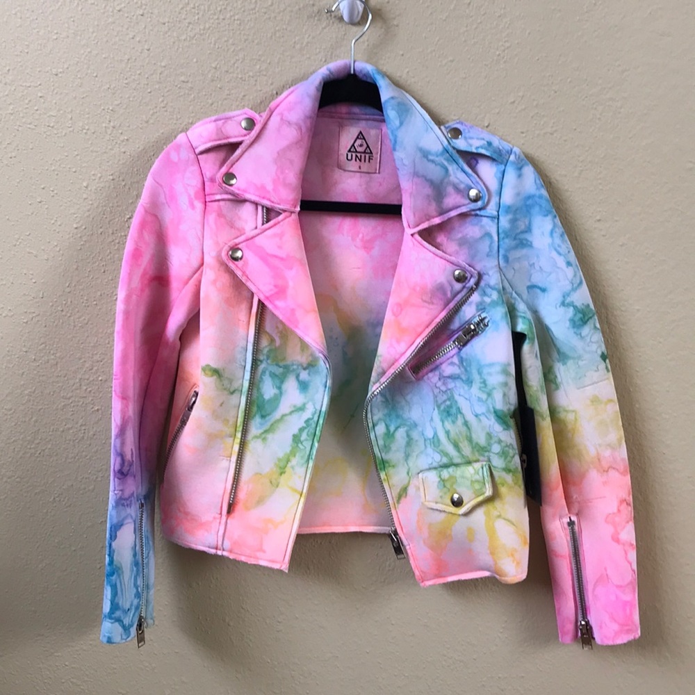 NWT Unif I dye moto jacket size small